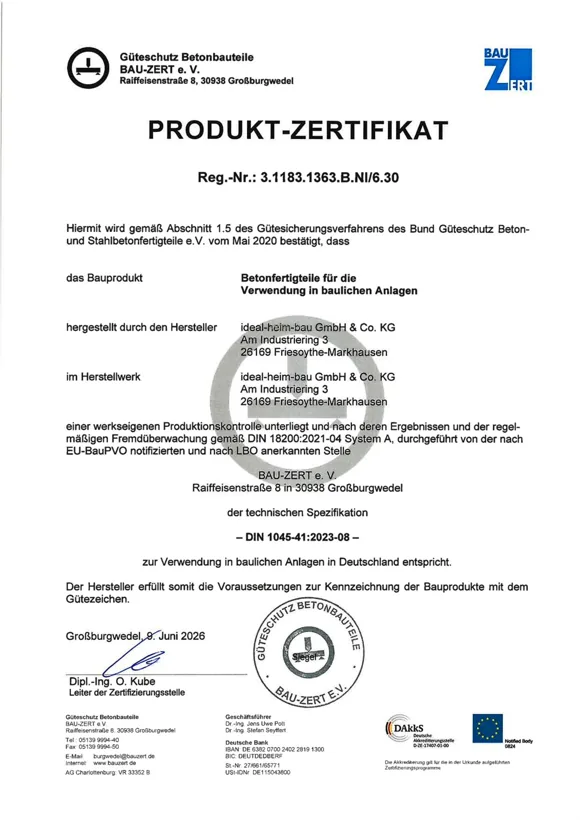 Produkt-Zertifikat 03 – Archivdokument