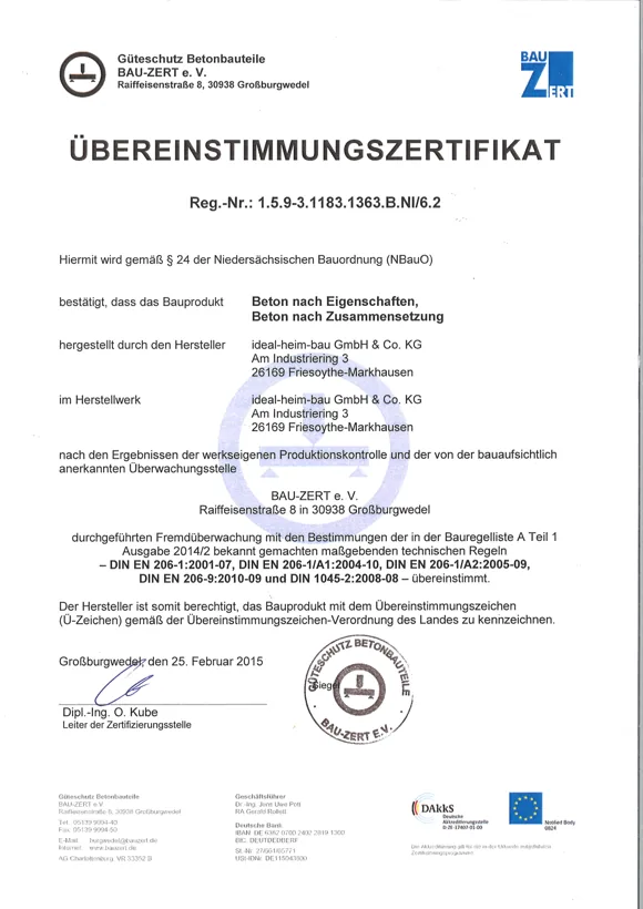 Übereinstimmungszertifikat 06 – Archivdokument