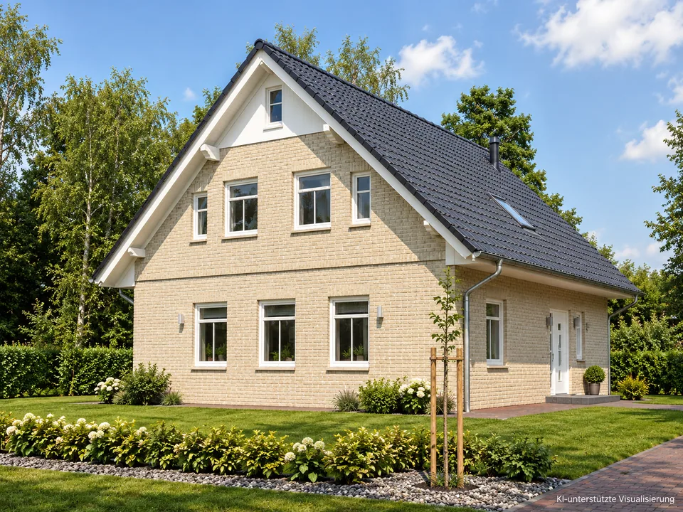 Hausvisualisierung Fertighaus Holunder